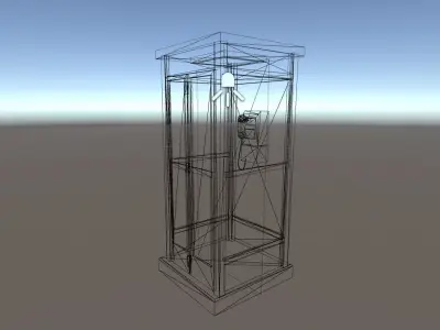 Phone Booth Low-poly 3D model