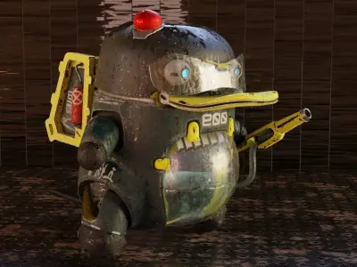 Robo Agent P Low-poly 3D model