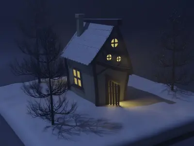 Styalised House 3D model