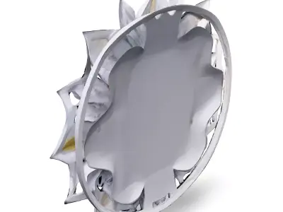 Elegant Sun Mask Wall Decor Low-poly 3D model