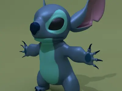 Stitch character 3D model