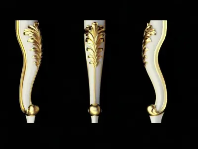 leg High quality 3d models for processing on a cnc machine  3D model 9