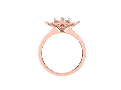  Women Ring MTL 3dm STL OBJ FBX Details 3D print model 7