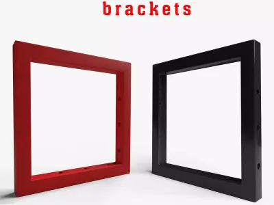 Modern Geometric Square Shelf Bracket 2 color 3D model