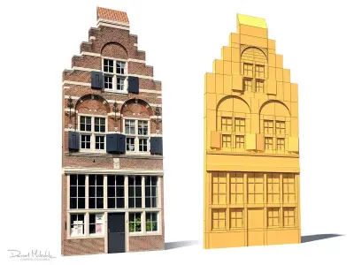 Apartment House 69 Low-poly 3D model
