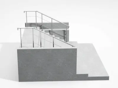 Stair railing 3D model