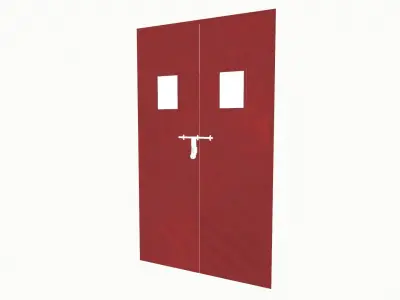 Emergency Door Low-poly 3D model