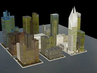 city model Low-poly 3D model