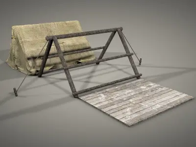 Survival Camping Gear Set 3D model
