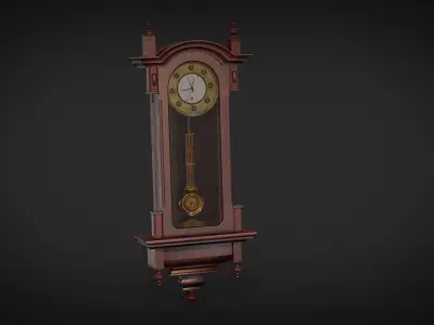3d Model and 3D Grandfather Clock model 3D model