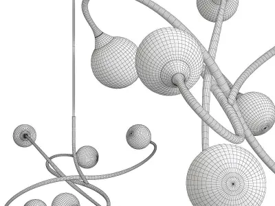 SOLAR STORM CHANDELIER Low-poly 3D model