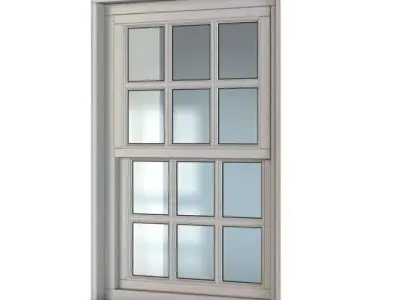 Classical Wooden Window 3D model