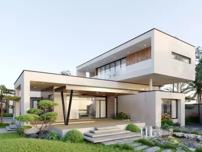 Villa Exterior Model Download by Lai Chung  3D model