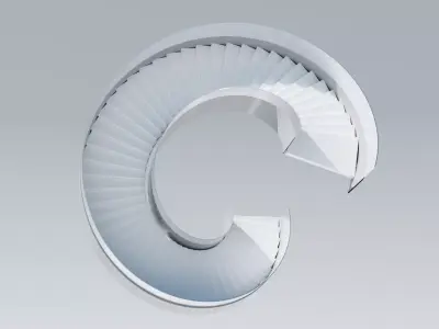 Curverd Stairs 3D model