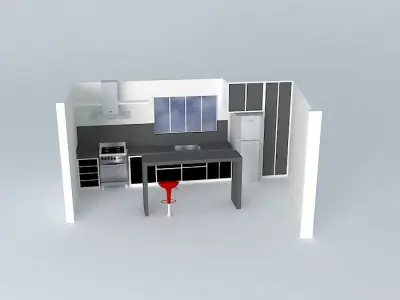 Kitchen interior Free 3D model