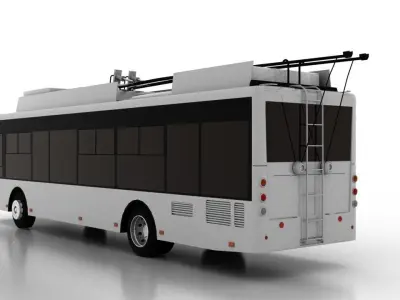 Trolleybus Bogdan T70117 Low Low-poly 3D model
