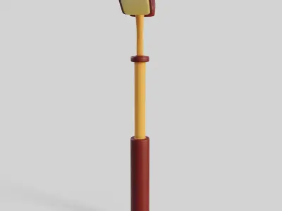 Cartoon Street Light 10 Low-poly 3D model