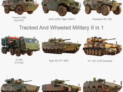  Tracked And Wheeled Military 9 in 1 