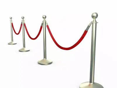 Stanchions ropes 3D model