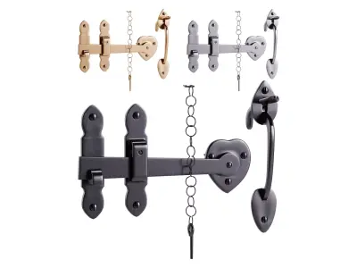 Bathroom Door Lock Latch 3D model