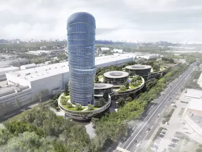 Modern building concept 3D model