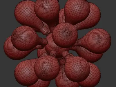 Cintola chandelier with balls hanging from it 3D model