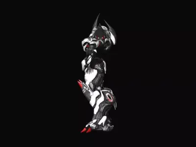 SCIFI WORRIER Low-poly 3D model