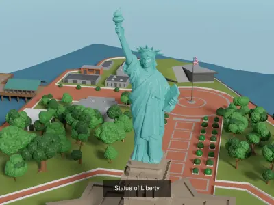 Landmarks Low-poly 3D model great wall of china 3D Model Pack