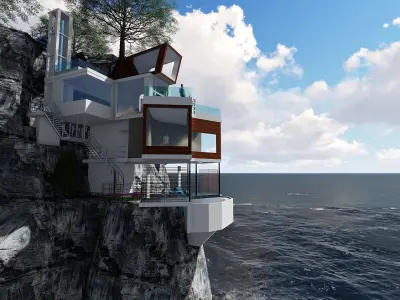 Cliff House 3D model