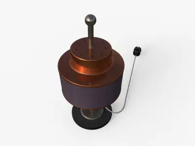 Table Lamp Metal Copper Low-poly 3D model