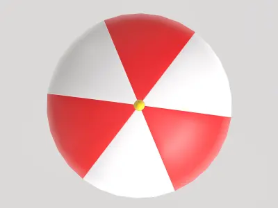 Stylized Low-Poly Beach Umbrella Pack A Low-poly 3D model