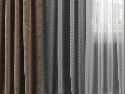 Curtain Set 303 3D model