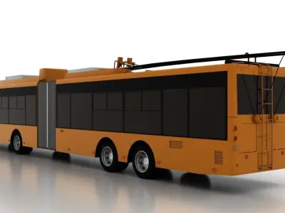 Trolleybus Bogdan T90111 Low Low-poly 3D model