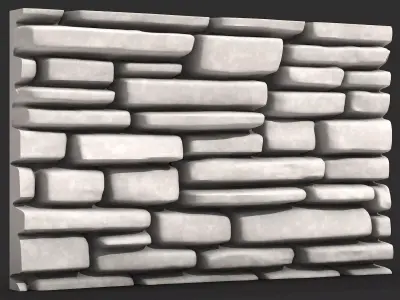 Exterior Stone Wall Prop 3D print model purchase