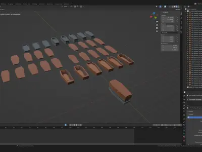 Stylized PBR Sarcophagus Coffin Pack Low-poly 3D model