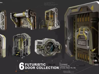 Sci-fi Door VOl-1 3D model