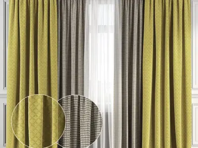 Curtain Set 129 3D model