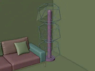 living lamp Low-poly 3D model