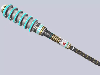 Scifi Powerbat Low-poly 3D model