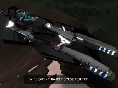 WIPE OUT - INSPIRED SPACE FIGHTER COLLECTION 3D Model Pack