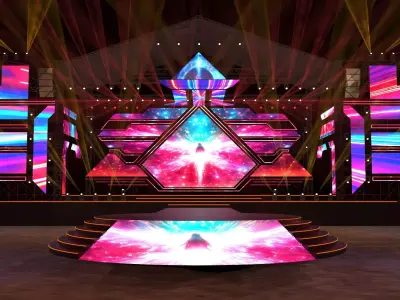 Festival Concert Stage 3D Model 3D model