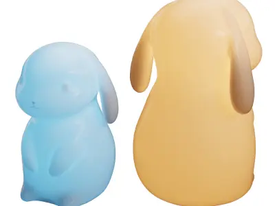 Cute night light bunny 3D model