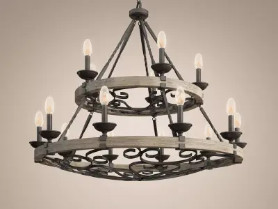 Kichler Taulbee 15 Light Chandelier 3D model