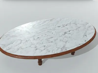Marble Table 19 PBR Low-poly 3D model