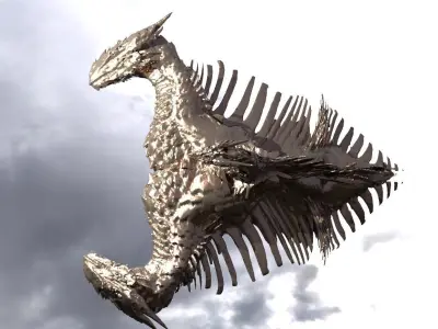 Dragon bone deity monolith  3D model