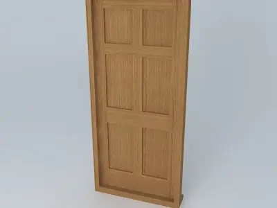 Door wooden Free 3D model
