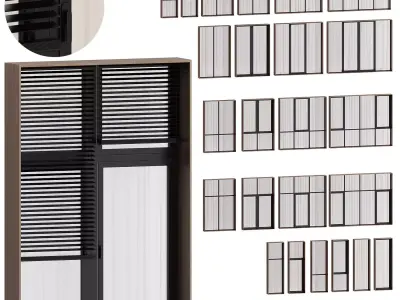 Modern windows Panoramic windows 3D model