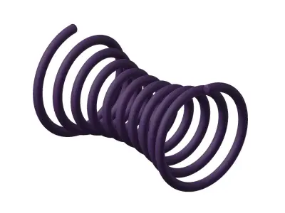 Plastic Concave Spring Toy 3D model
