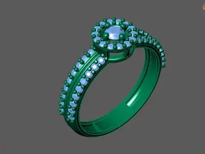 Women Rings 3DM STL Womens Rings DiamondDetails 3D print model 3D print model