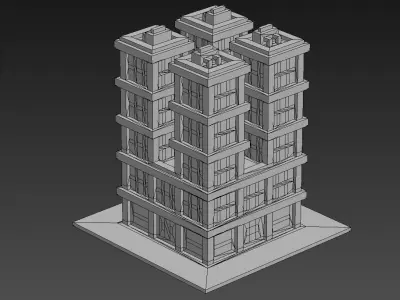 House Voxel - 14 Low-poly 3D model